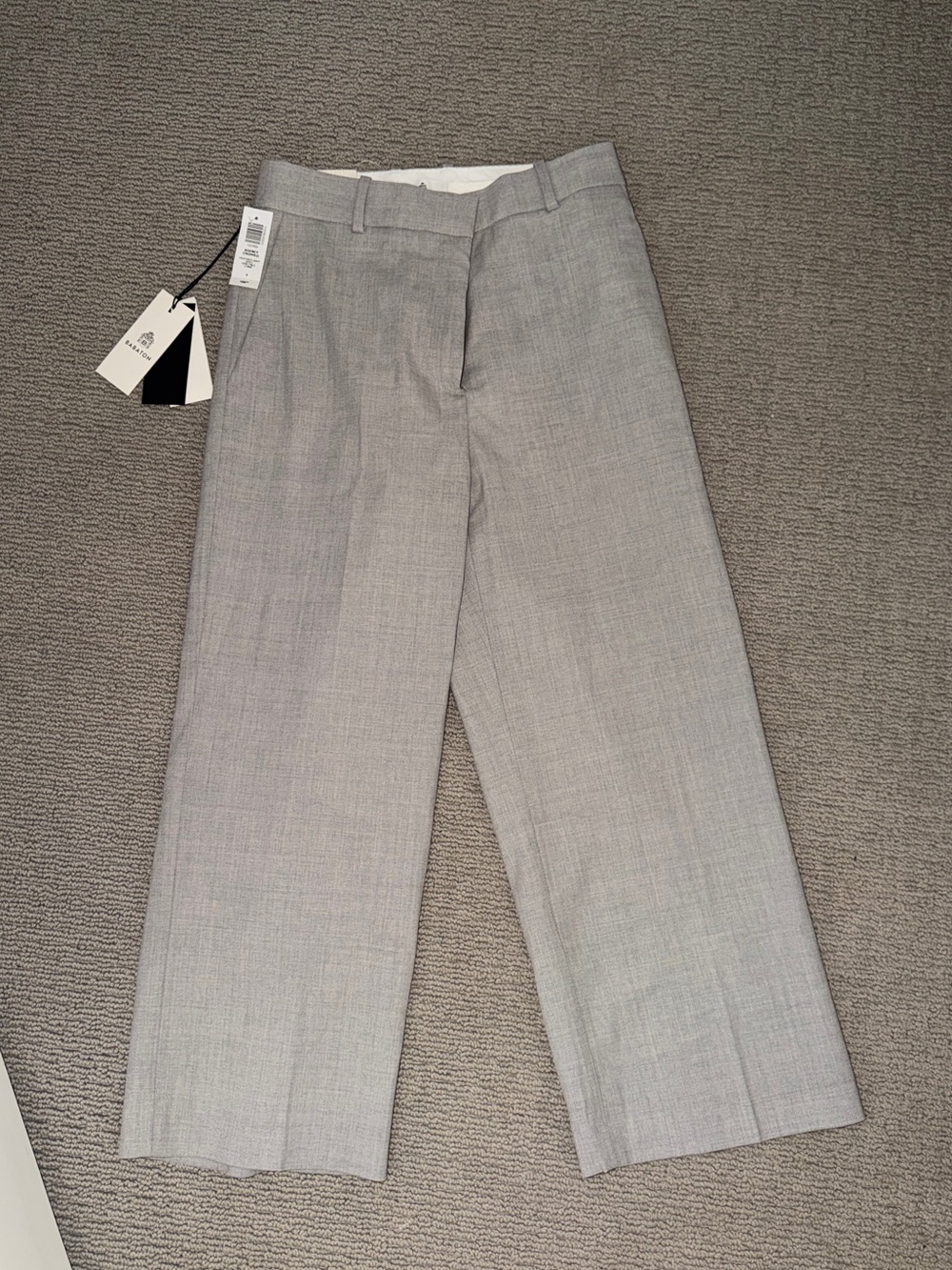 Aritzia/Babaton Gray Cropped Straight Leg Pants